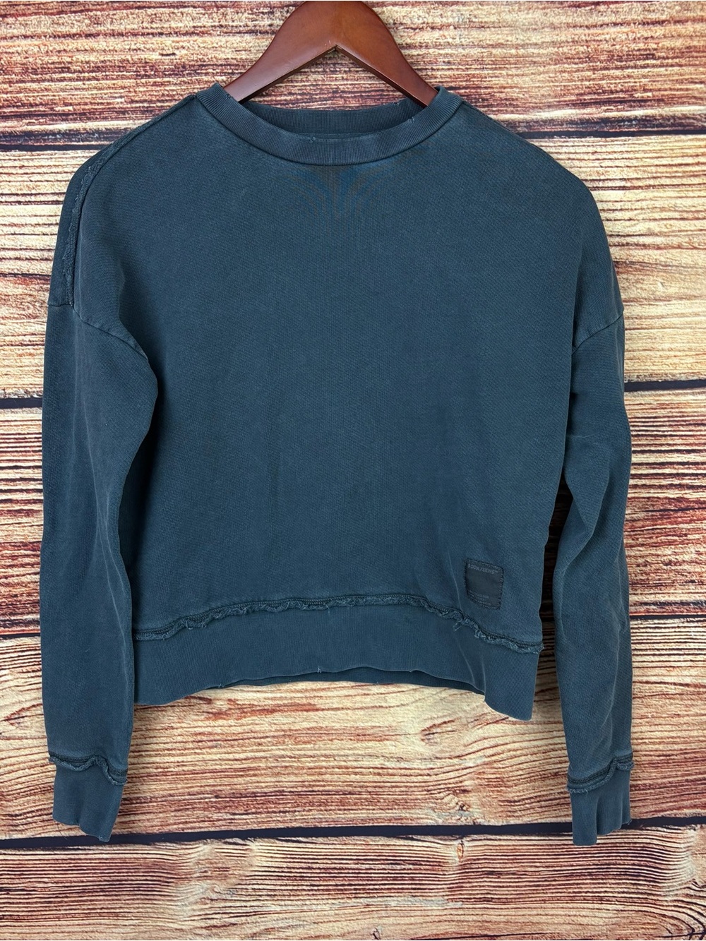 Boda/Skins Black Lightly Distressed Luxury Collection Crewneck